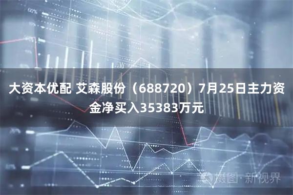 大资本优配 艾森股份（688720）7月25日主力资金净买入35383万元
